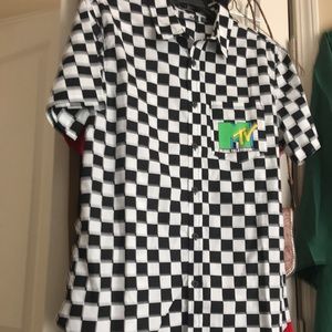 Checkered Medium Vintage MTV shirt